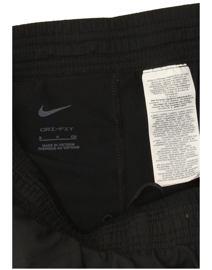 Pantaloncini sportivi NIKE Dri Fit da donna UK 10 piccoli poliestere nero
