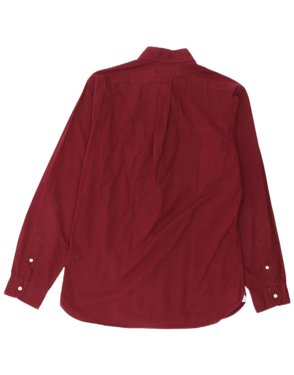 Camicia slim fit da uomo Ralph Lauren in cotone bordeaux medio