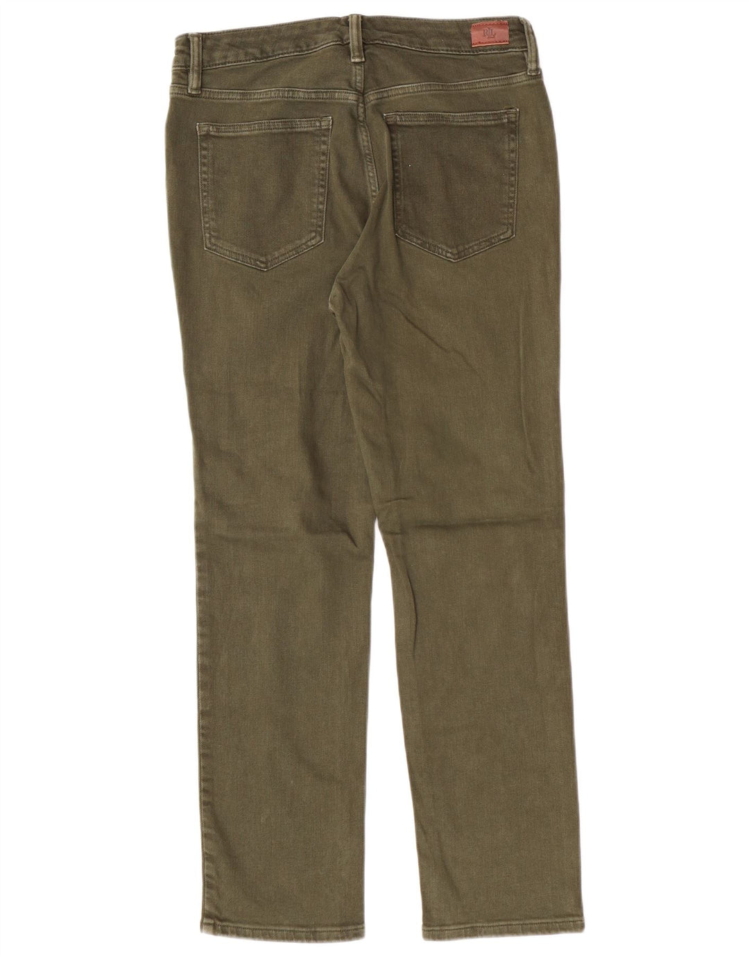 Jeans dritti da donna RALPH LAUREN US 6 medio W28 L26 cotone kaki