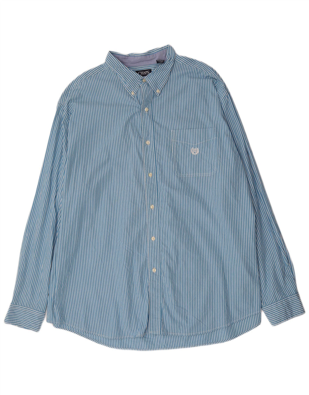 Camicia alta da uomo Chaps 3XL cotone gessato blu