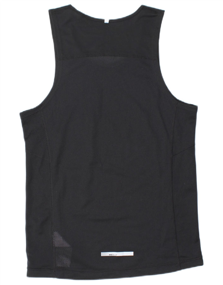 Canotta Nike Dri Fit da uomo piccola piccola in poliestere nero