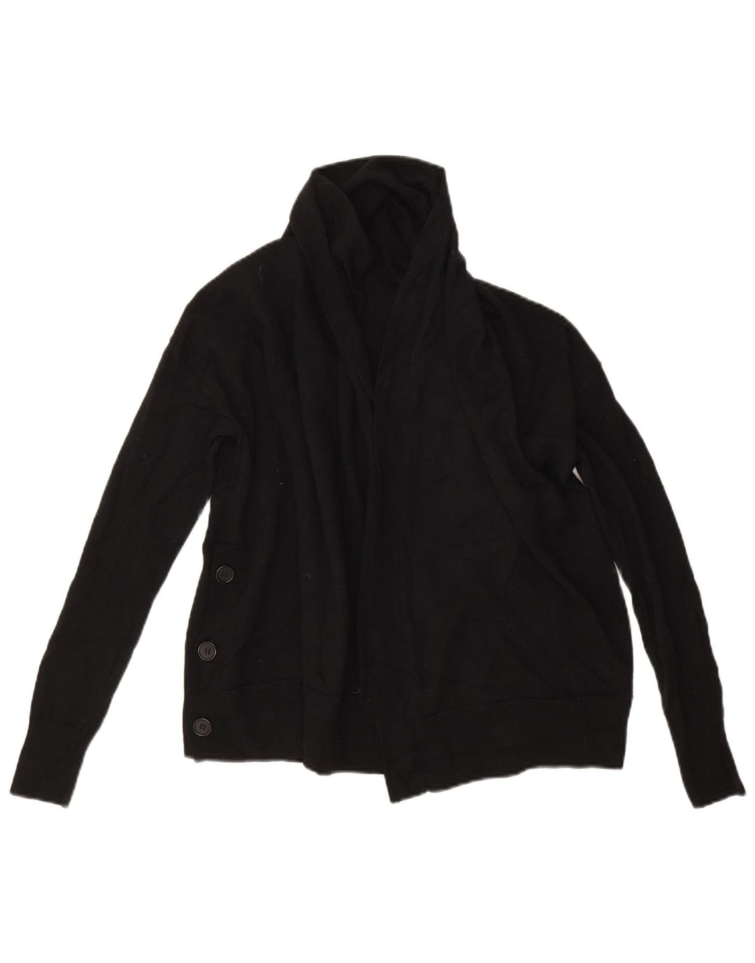 Maglione cardigan aperto oversize da donna Cos UK 6 XS lana nera