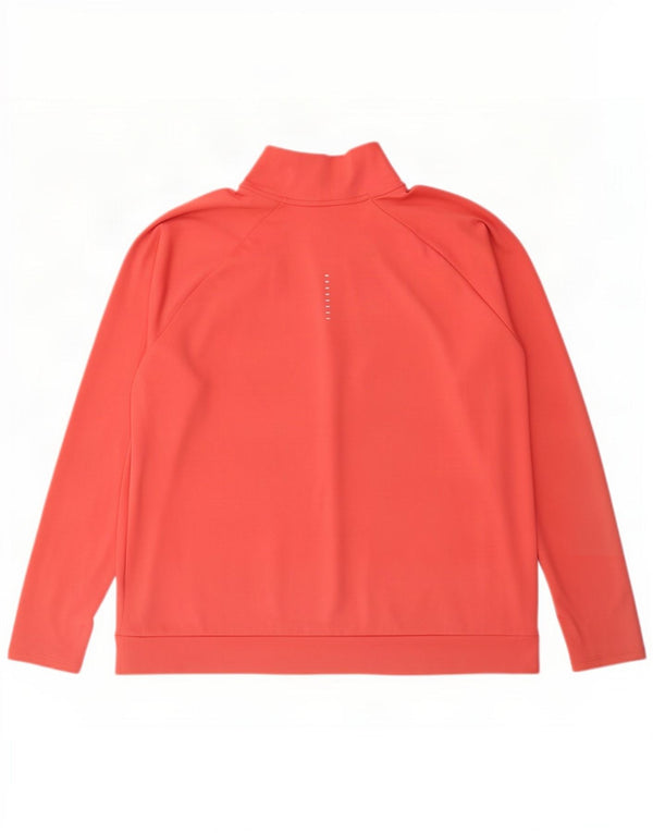 Maglia da tuta pullover con zip e collo Nike Dri Fit da donna UK 18 XL poliestere rosa