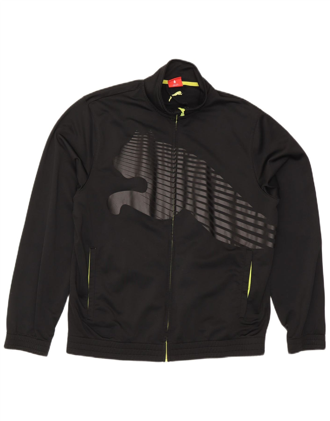 Giacca da ginnastica grafica da uomo Puma Large nera in poliestere