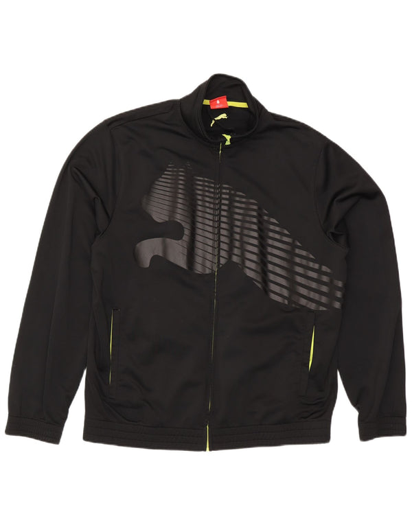 Giacca da ginnastica grafica da uomo Puma Large nera in poliestere