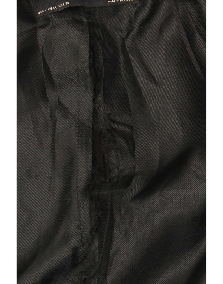 Giacca blazer lunga da donna Zara UK 16 grande poliestere nero