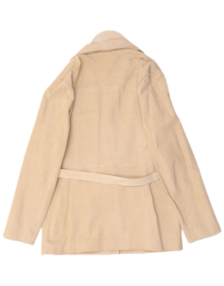 Giacca Scamosciata Donna Conbipel IT 50 XL Pelle Bianco Sporco