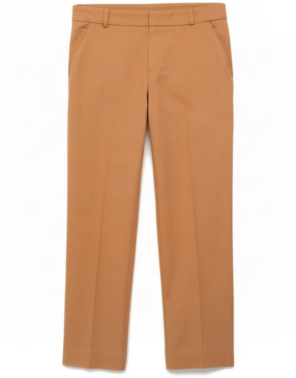 Pantaloni chino dritti da donna vintage IT 40 Small W28 L26 Lyocell beige