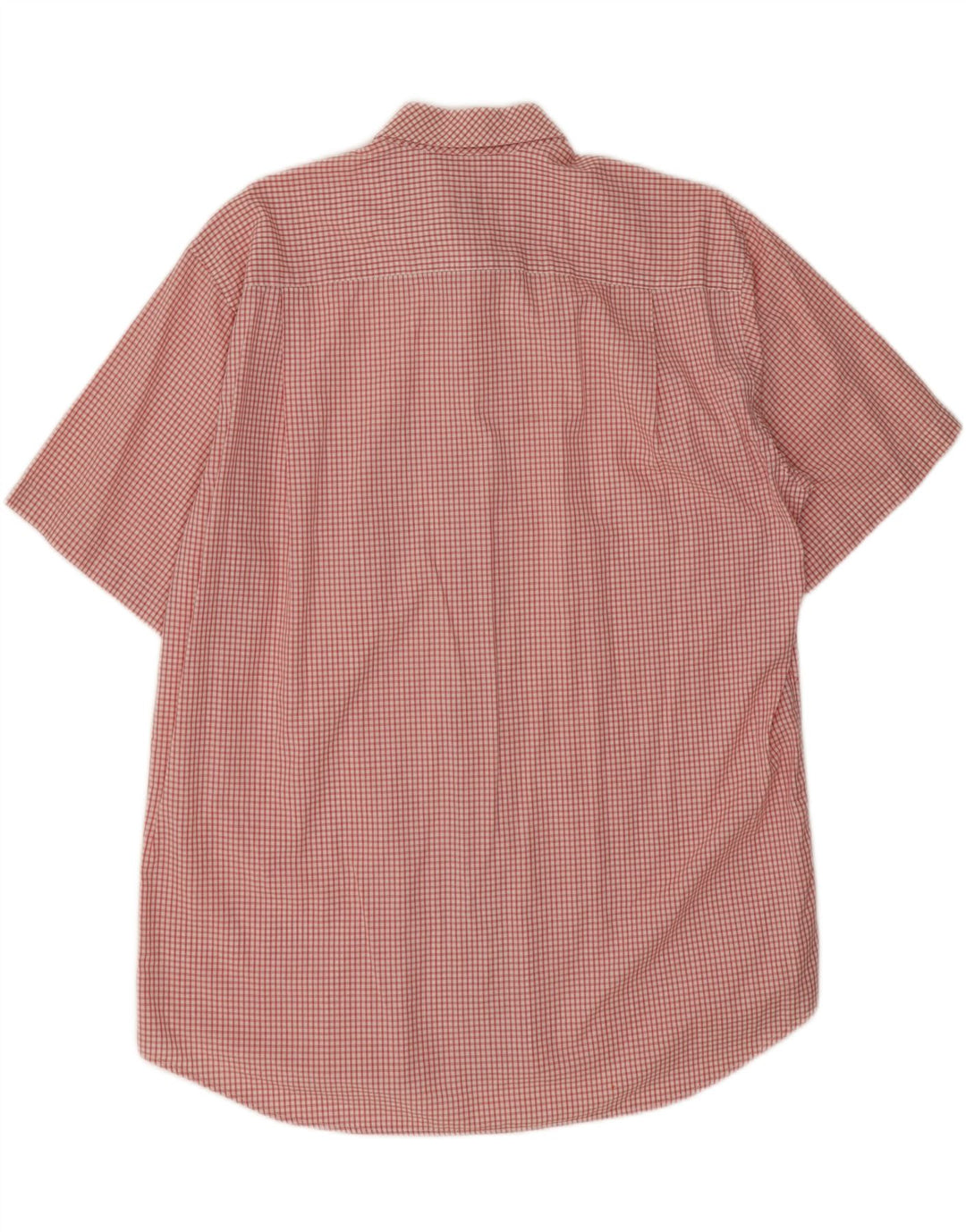Camicia a maniche corte da uomo Lacoste taglia 42 grande in cotone a quadretti rossi