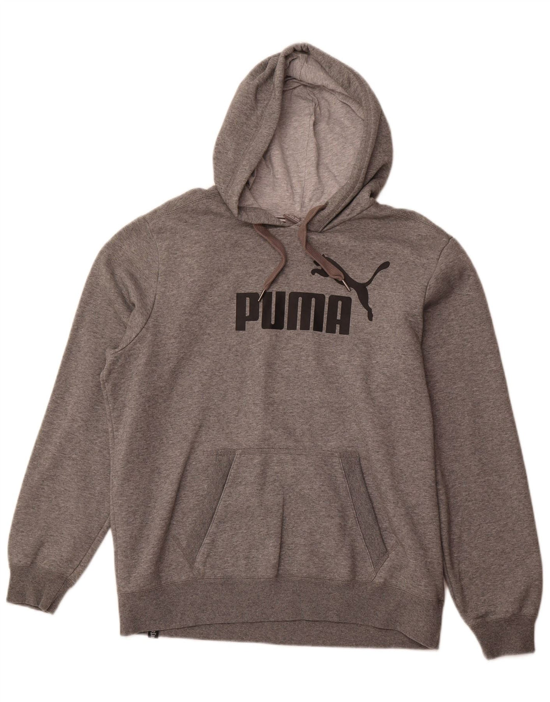 Felpa con cappuccio grafica da uomo PUMA grande in cotone grigio