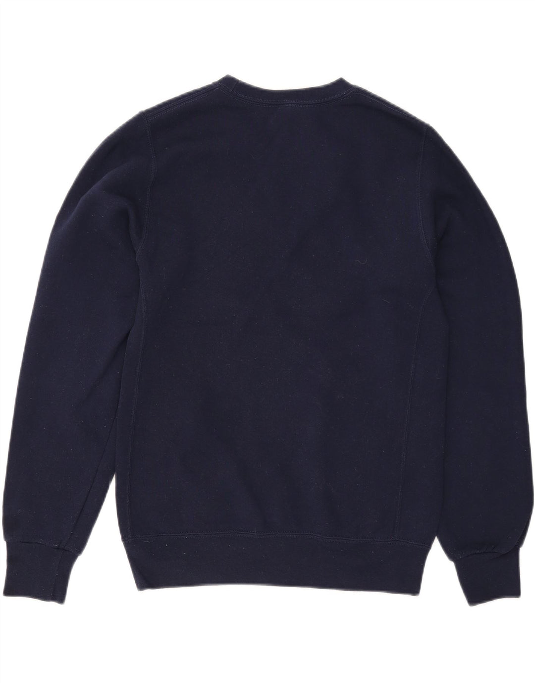 RUSSELL ATHLETIC Mens Graphic Sweatshirt Jumper Small Navy Blue Cotton Vintage Russell Athletic and Second-Hand Russell Athletic from Messina Hembry 