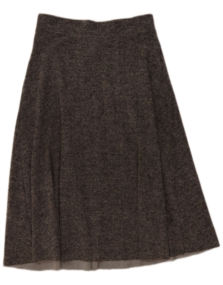 Gonna midi a trapezio da donna Zara grande W32 grigia a spina di pesce