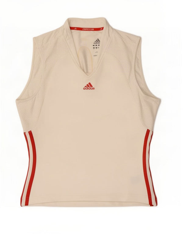 Canotta da donna Adidas UK 14 poliestere color block bianco medio
