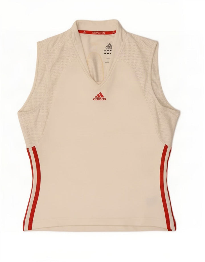 Canotta da donna Adidas UK 14 poliestere color block bianco medio