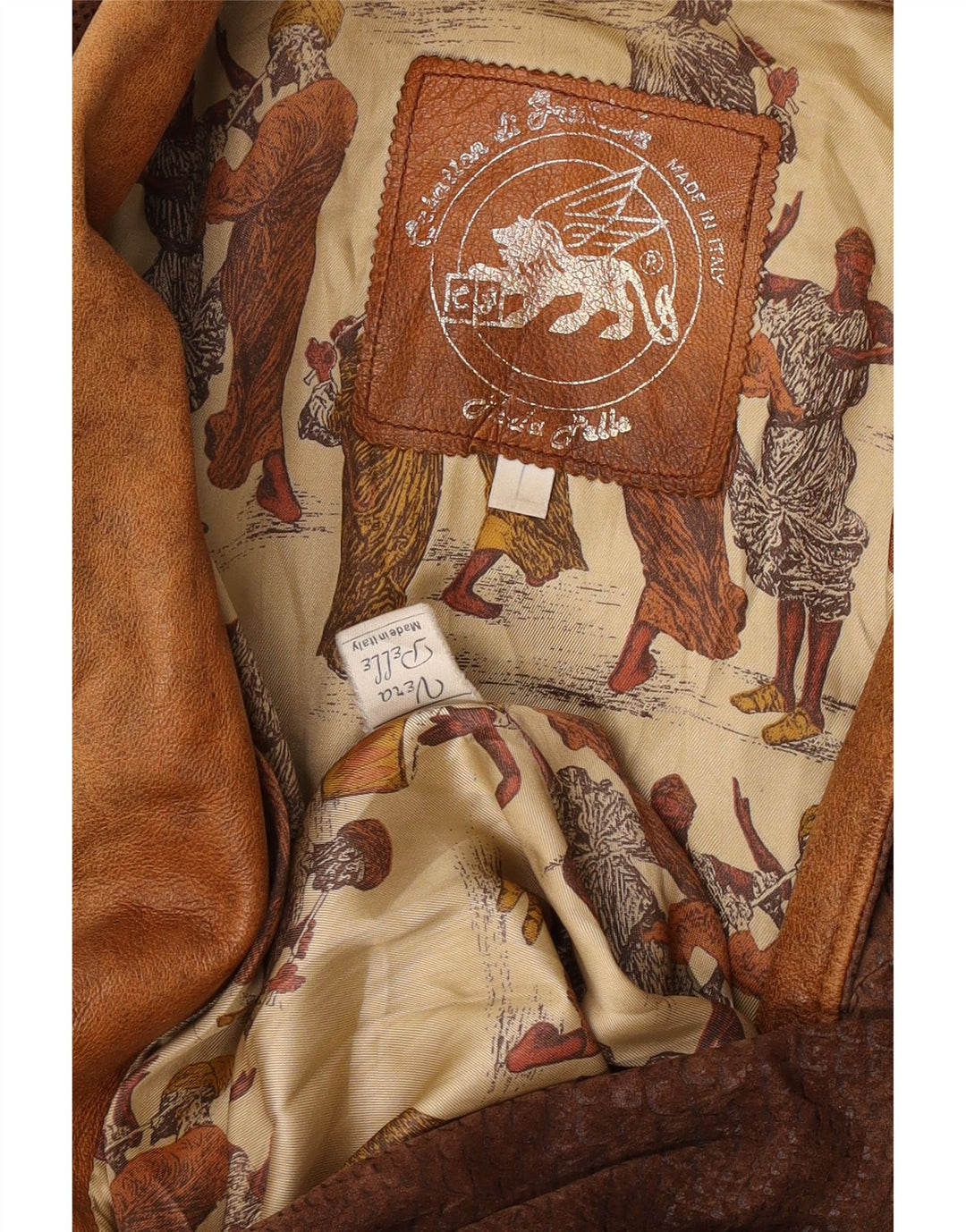 Giacca oversize da donna vintage UK 16 grande stampa animalier marrone