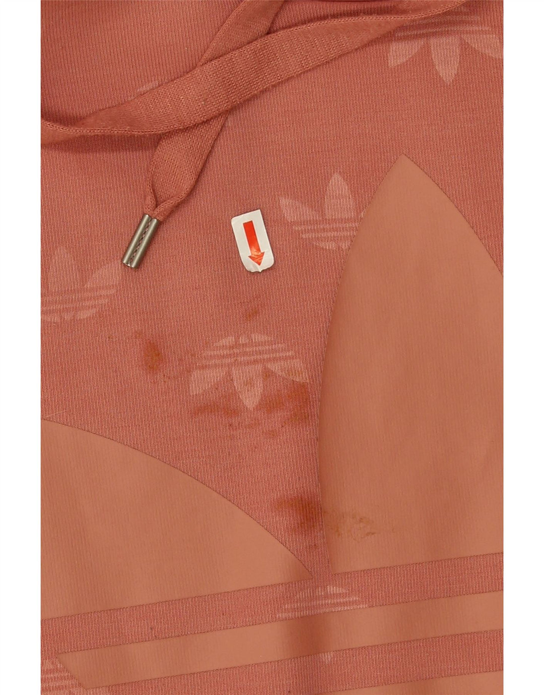 Felpa con cappuccio grafica oversize da donna Adidas UK 10 Small Arancione Poliestere