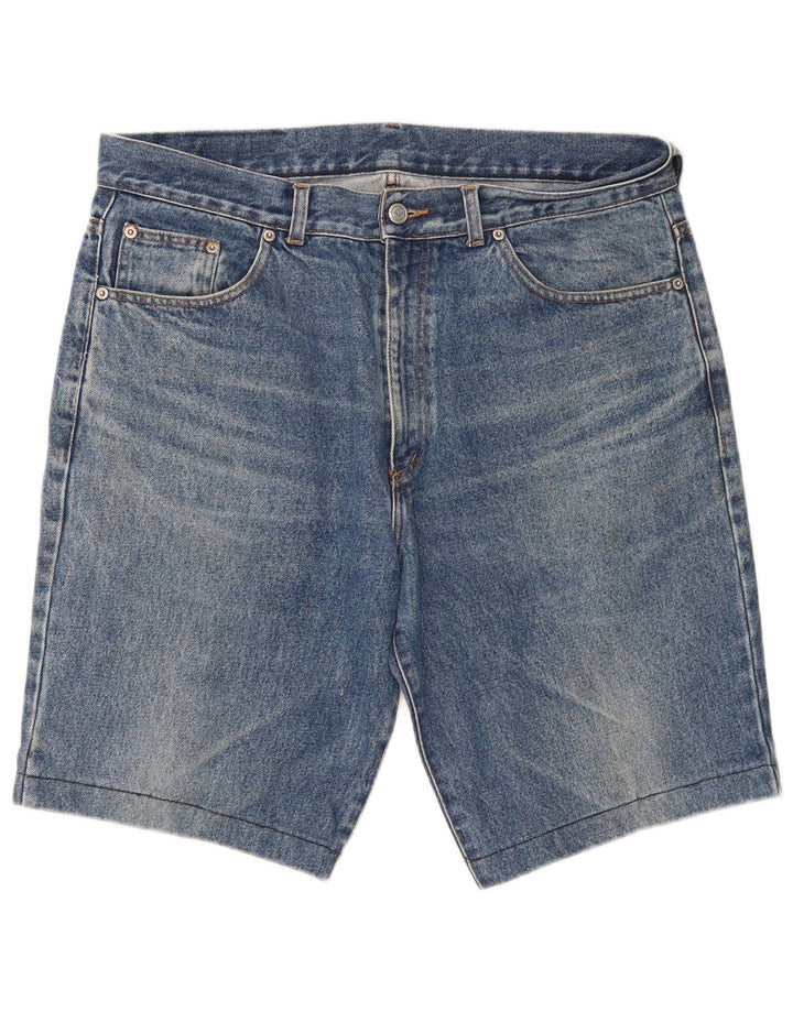 PIERRE CARDIN Mens Denim Shorts W38 XL Blue Cotton