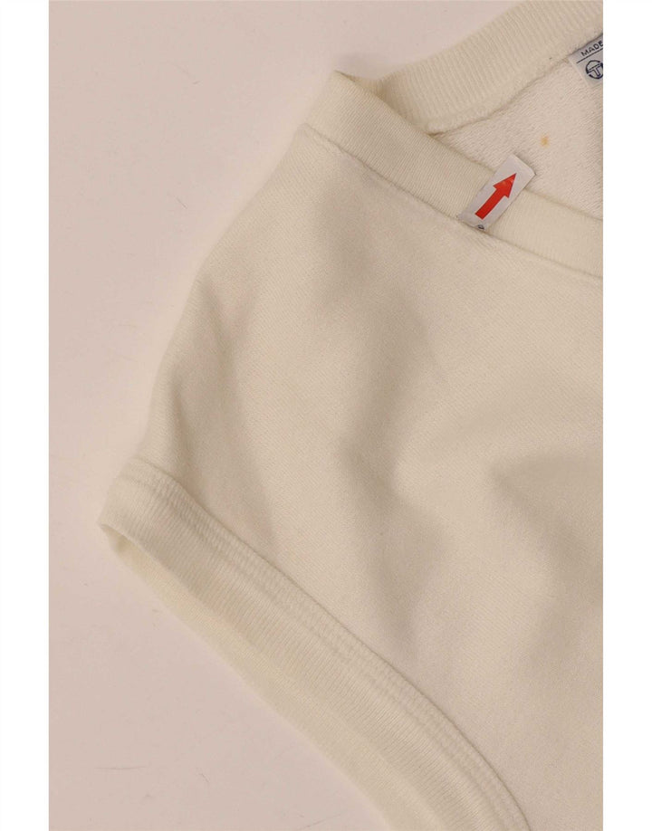Felpa senza maniche da uomo Sergio Tacchini, in acrilico bianco medio