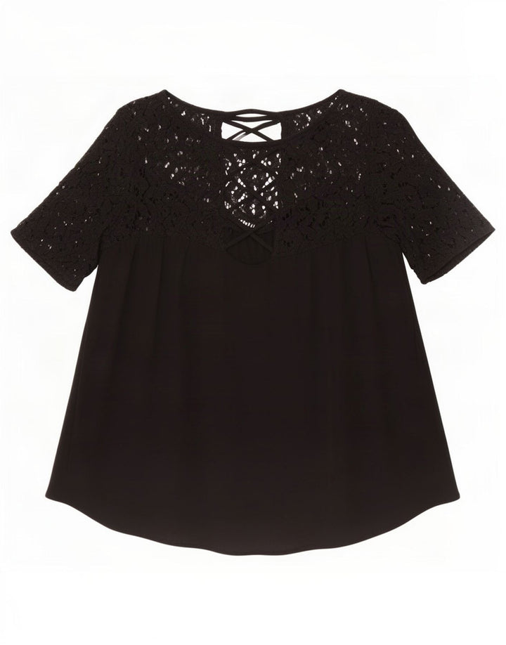 Top in camicetta da donna Zara UK 12 medio nero