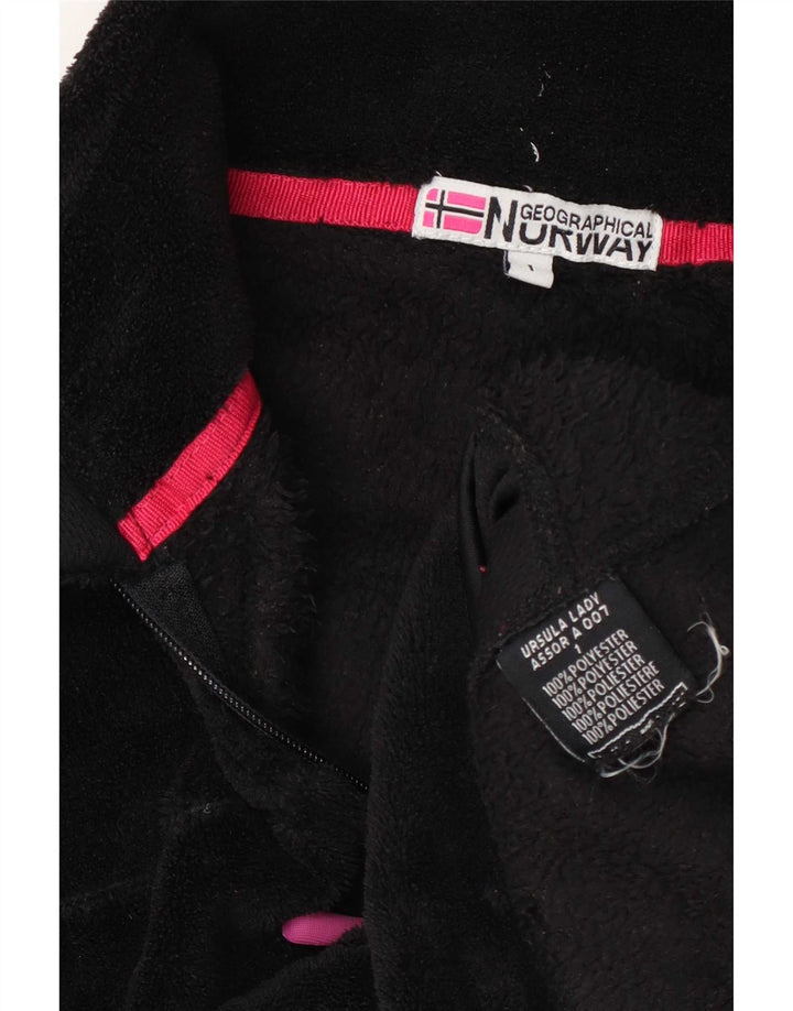 Giacca in pile da donna Geographical Norvegia UK 14 poliestere nero medio