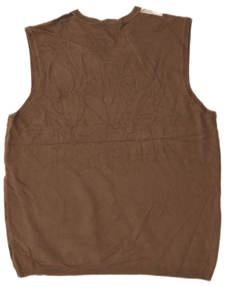 Canotta da uomo Marks & Spencer Autograph Canotta grande grigia a rombi/diamante
