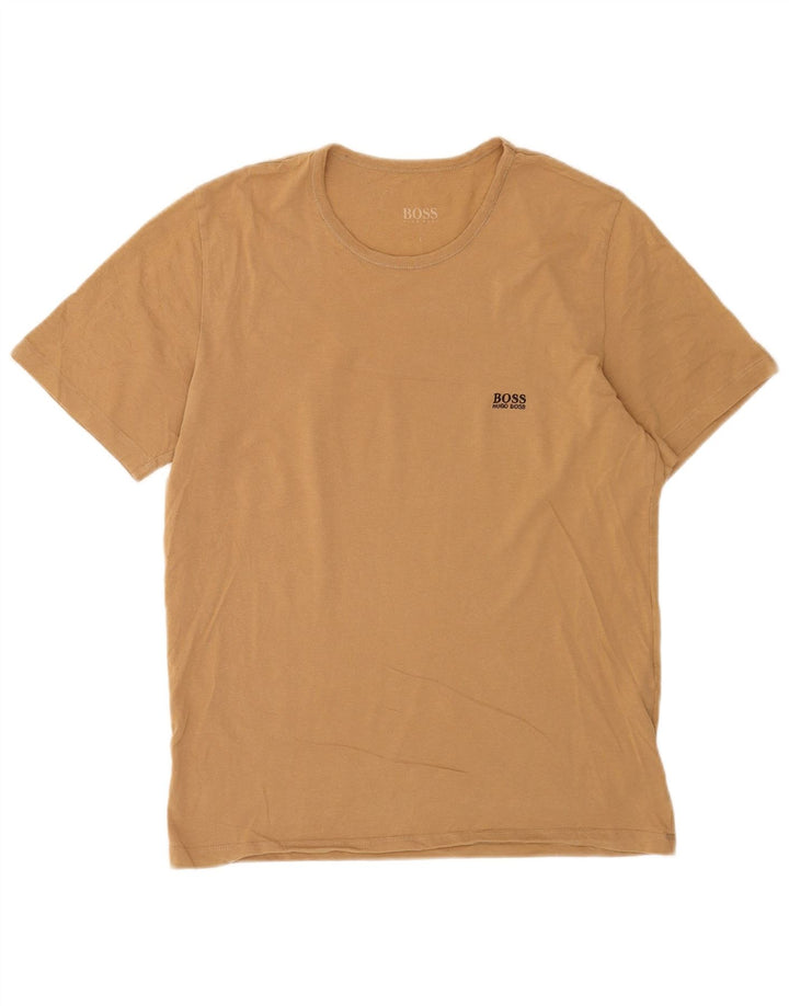 T-shirt da uomo Hugo Boss Top grande in cotone beige