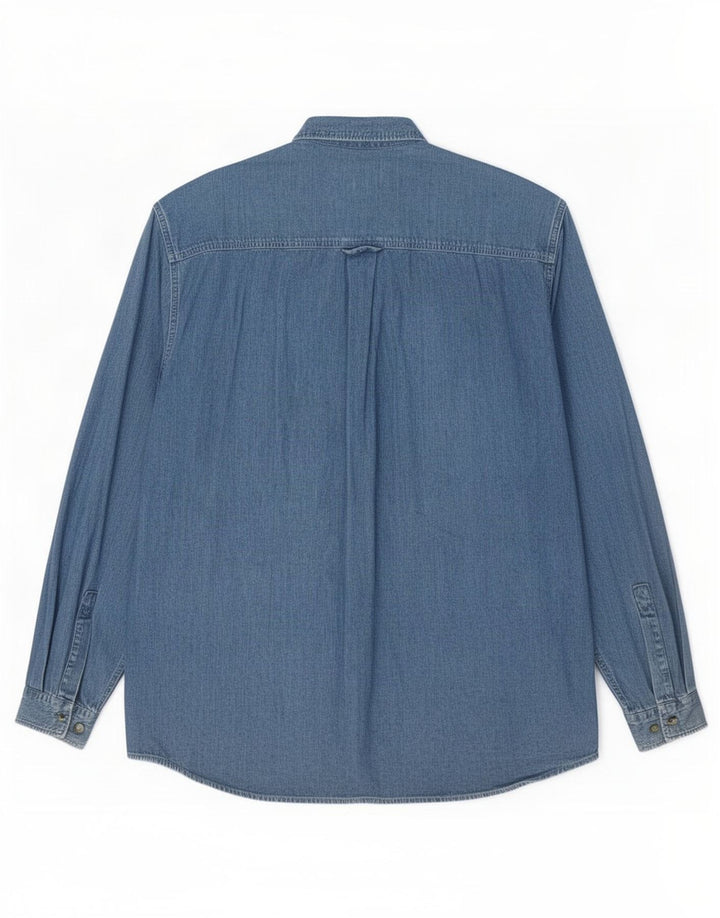 Camicia di jeans da uomo Marlboro Classics 2XL cotone blu