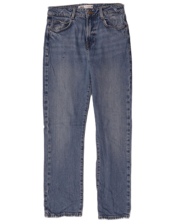 Jeans dritti da donna Zara EU 36 Small W26 L27 Cotone blu