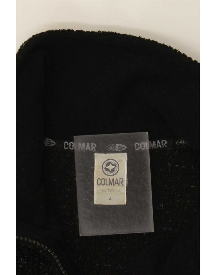 Maglione in pile da uomo Colmar con zip e collo medio nero Fair Isle