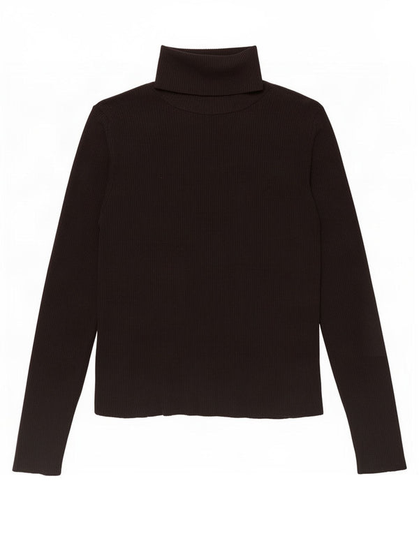 Zara Womens Top Long Sleeve UK 12 Medium Black Polyamide