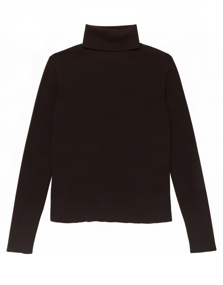 Top Zara da donna a maniche lunghe UK 12 medio nero in poliammide