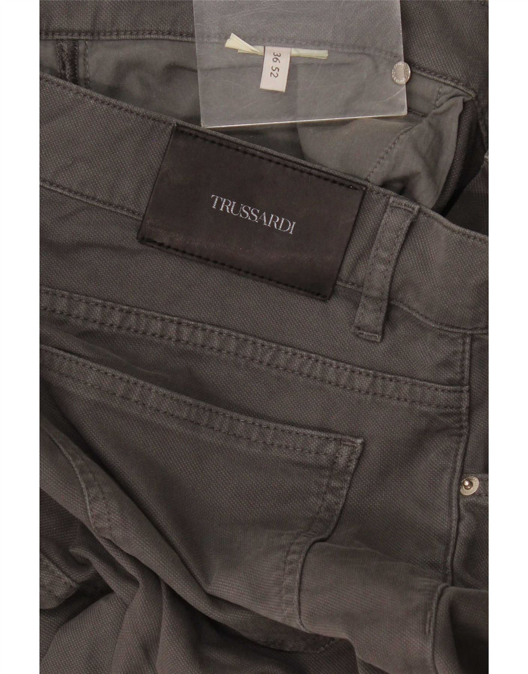 Pantaloni Casual Slim Uomo Trussardi W36 L36 Grigi