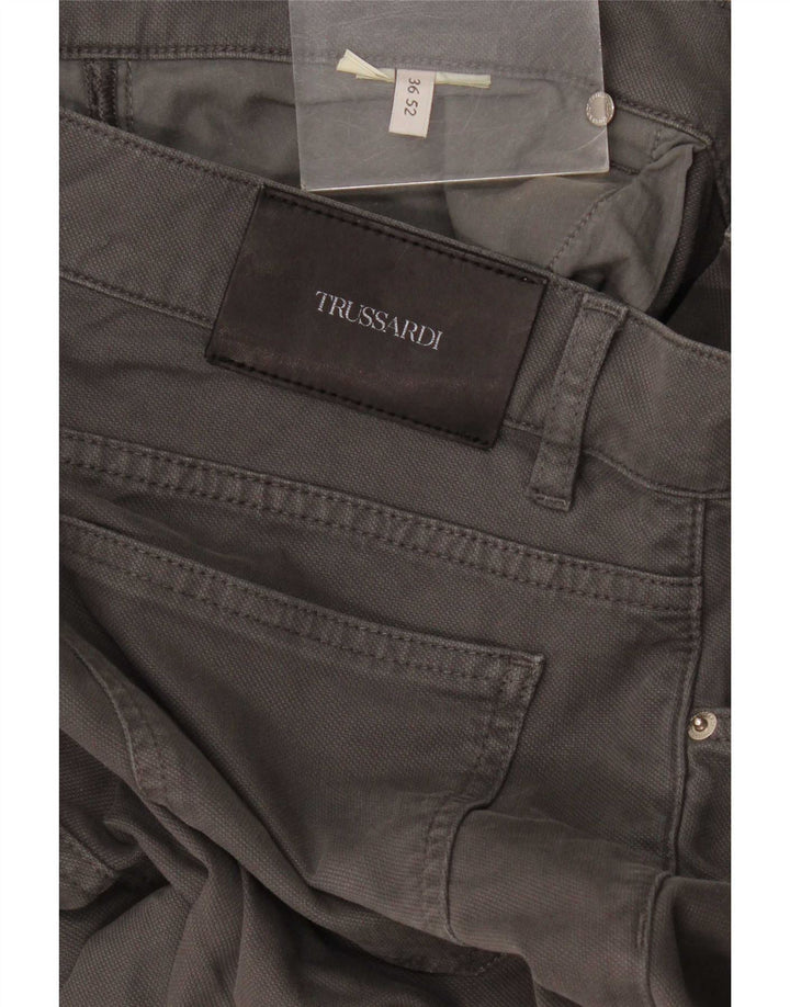 Pantaloni Casual Slim Uomo Trussardi W36 L36 Grigi