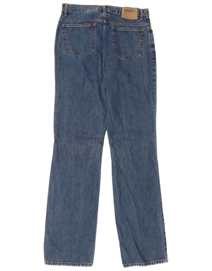 Jeans bootcut da donna EDDIE BAUER US 10 Large W32 L35 cotone blu