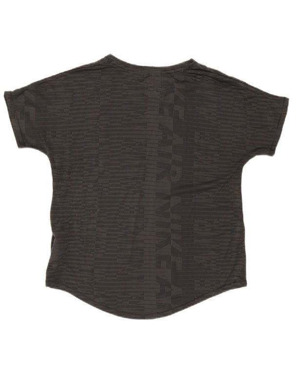 T-shirt grafica da donna Nike Top UK 14 poliestere grigio medio