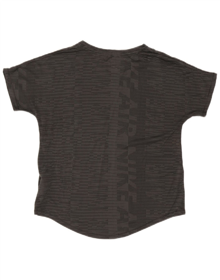 T-shirt grafica da donna Nike Top UK 14 poliestere grigio medio