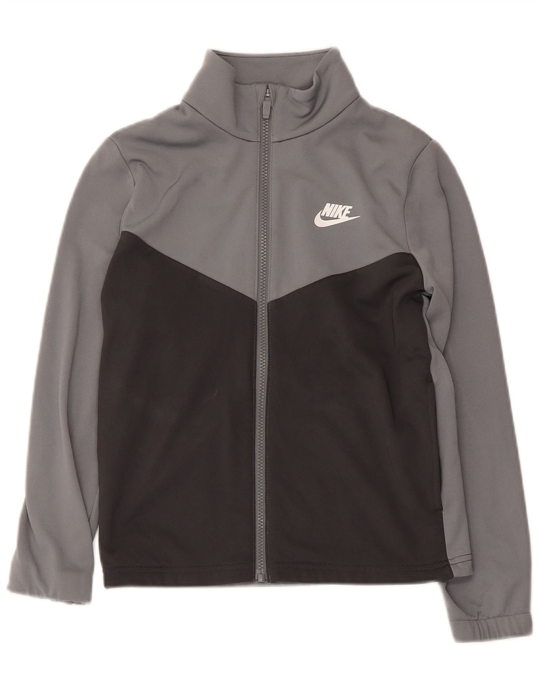 Giacca da ginnastica grafica da ragazzo Nike 10-11 anni Colorblock grigio medio