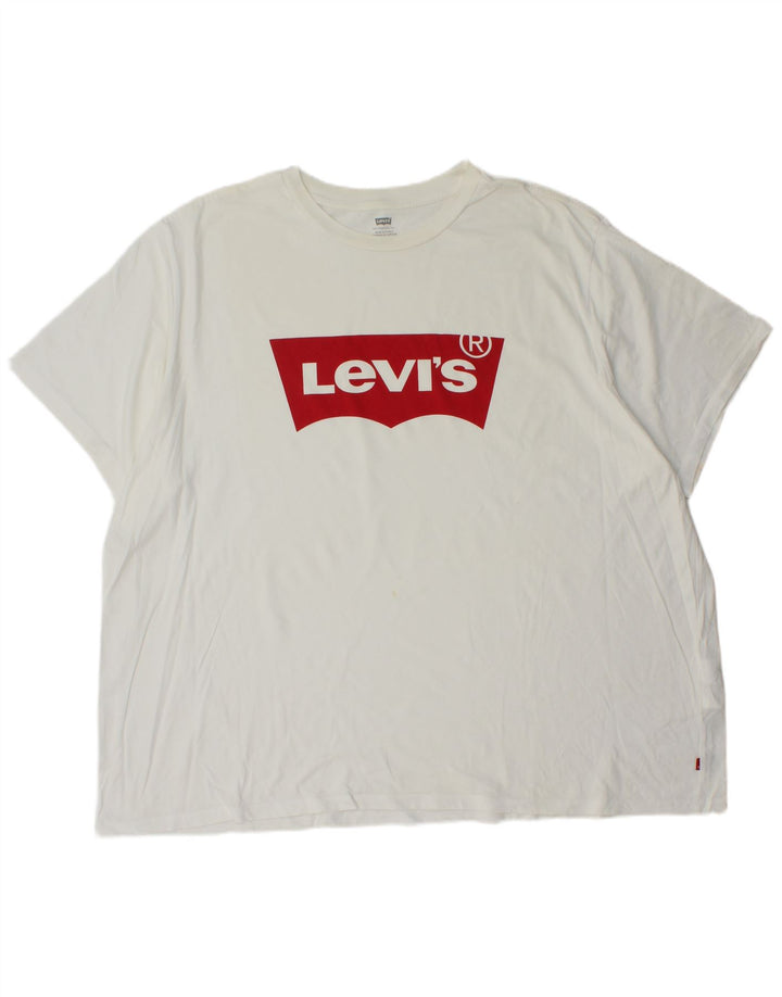T-shirt grafica da uomo Levi's Top 4XL cotone bianco