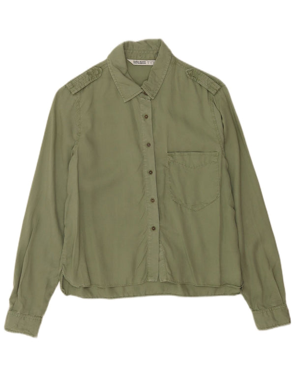 Camicia militare Zara da donna UK 10 piccola verde