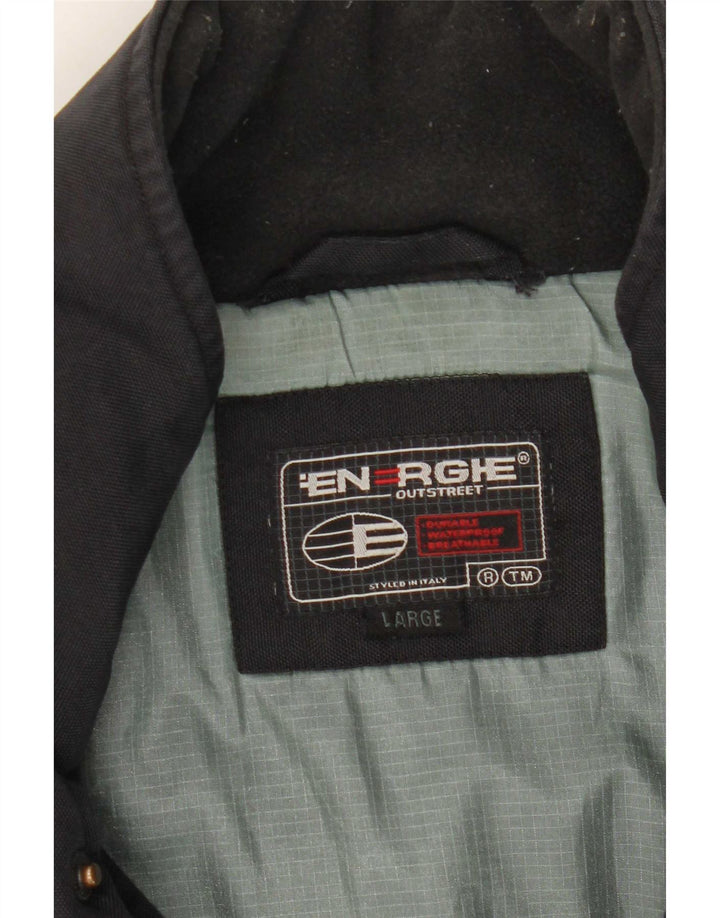 Giacca a vento con cappuccio da uomo Energie UK 40 Large Nera
