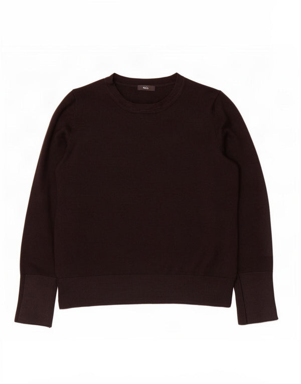 M&Co Womens Boat Neck Jumper Sweater UK 12 Medium Black Viscose