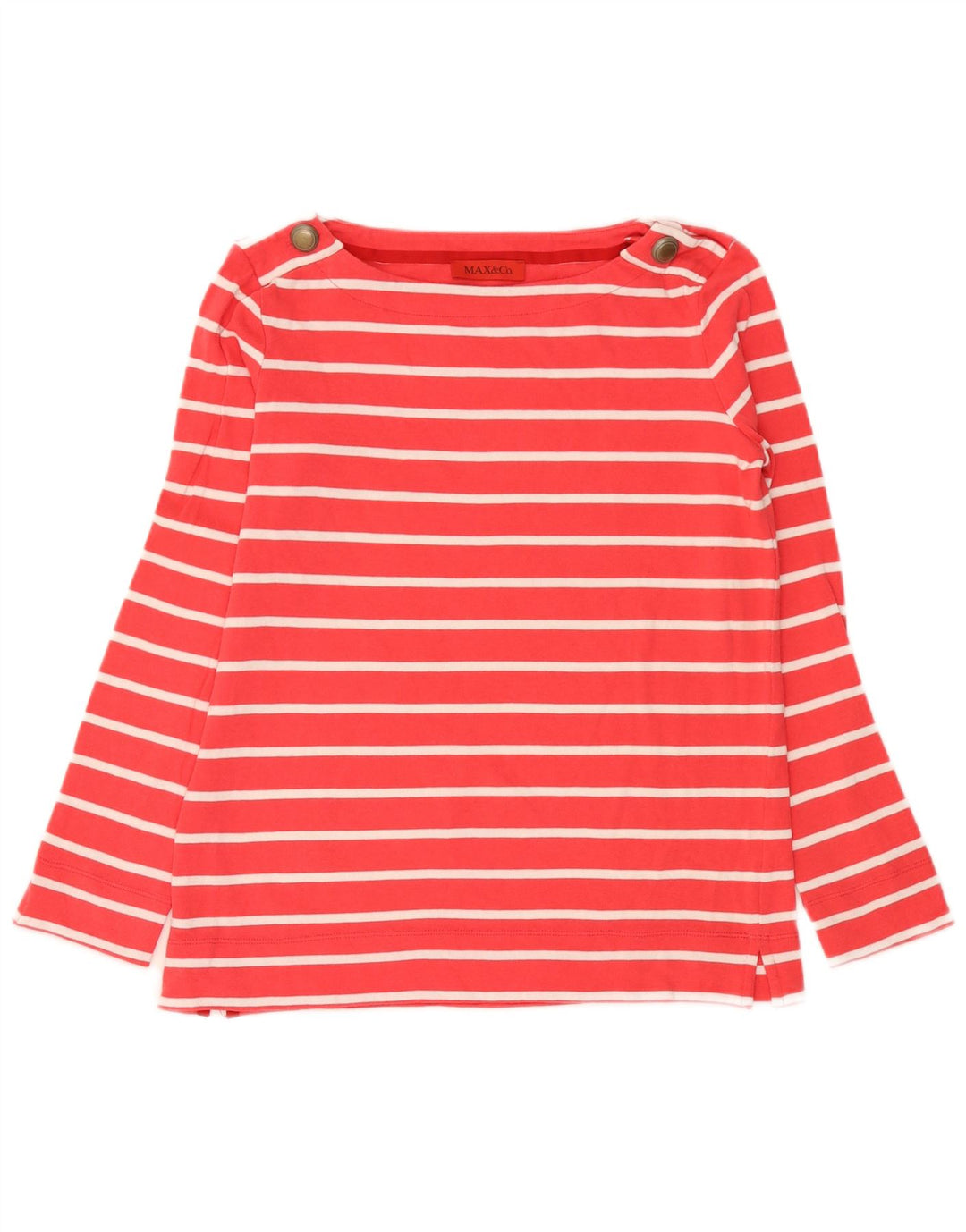 Max & Co. Top da donna a maniche lunghe UK 14 Large Pink Striped