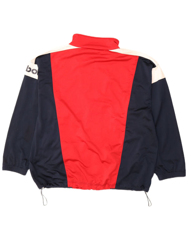 Giacca sportiva da uomo Reebok XL rossa in poliestere color block