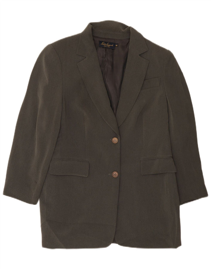Giacca blazer a 2 bottoni lunga da donna Luisa Spagnoli IT 48 XL Acetato grigio