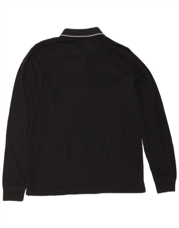 Polo da uomo a maniche lunghe VANS media nera geometrica