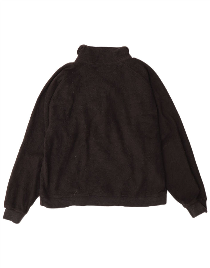 Maglione in pile da uomo FILA con zip e collo grande in poliestere nero