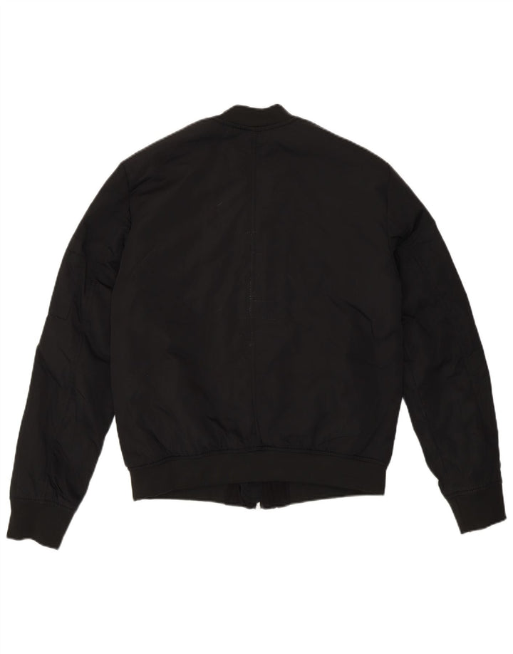 Giubbotto bomber da donna vestibilità ampia Zara UK 4 XS poliestere nero moderno