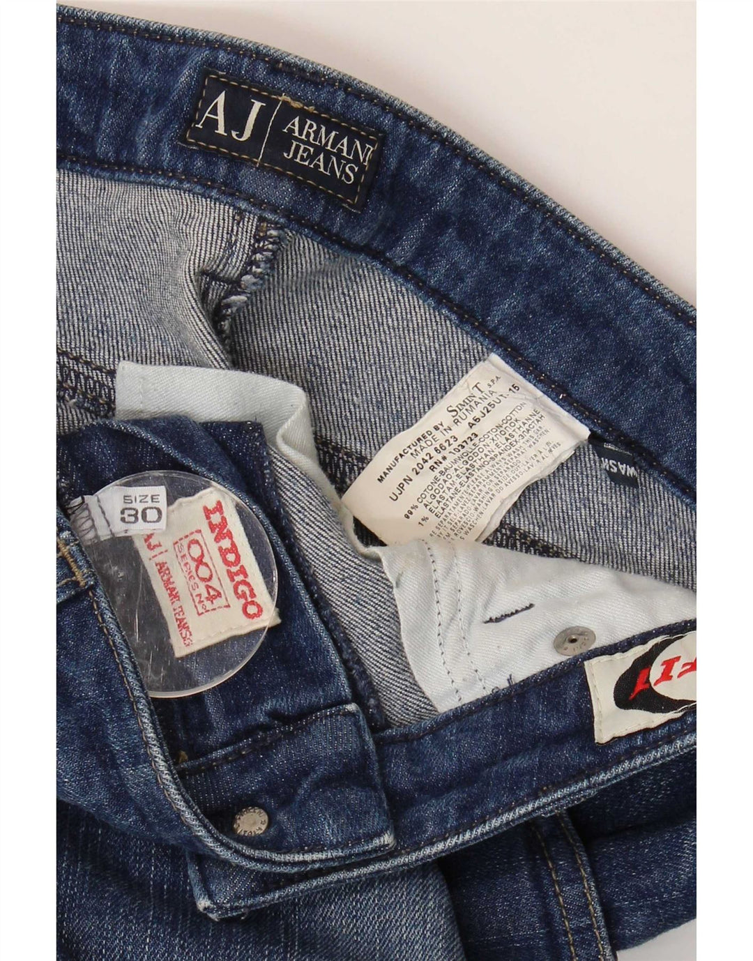 Jeans Bootcut da donna Armani W30 L28 cotone blu