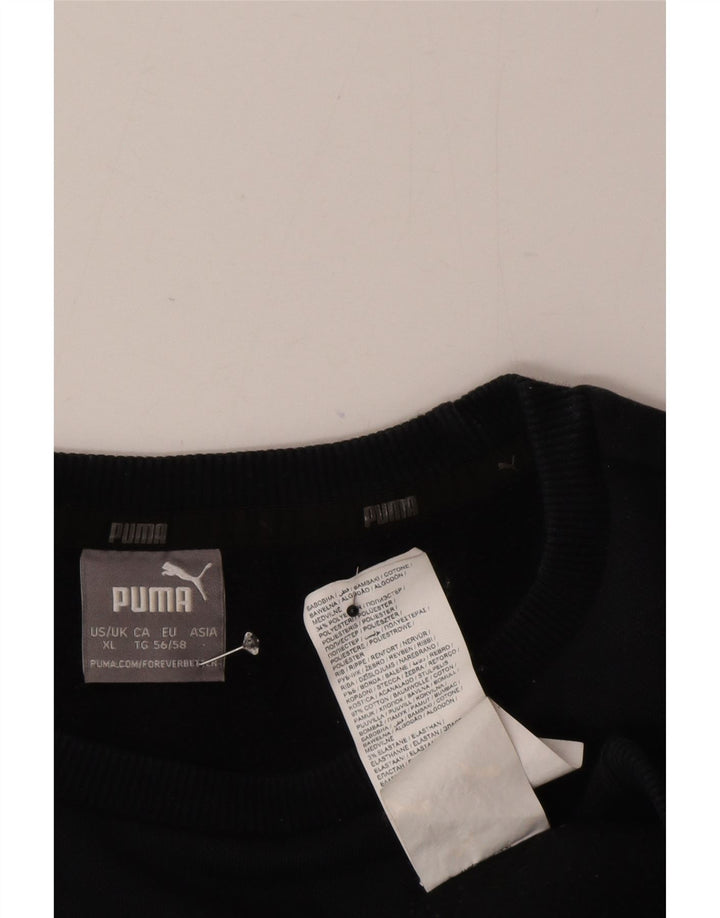 Felpa da uomo Puma Jumper XL in cotone nero