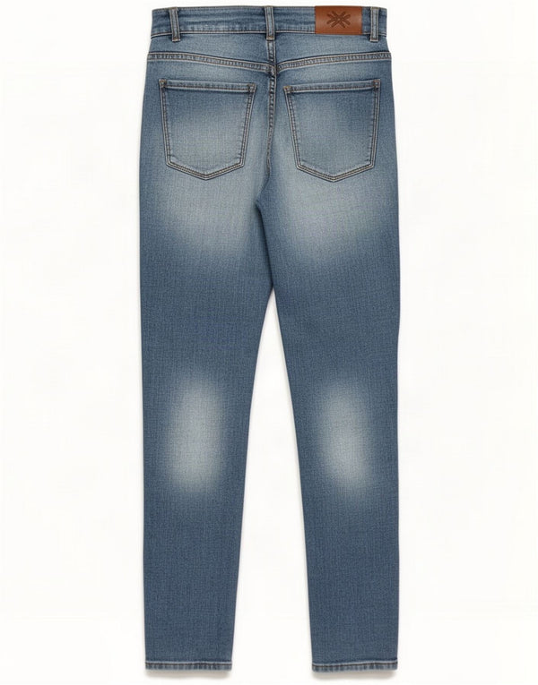 Benetton Jeans skinny Jackson da uomo W29 L29 blu cotone
